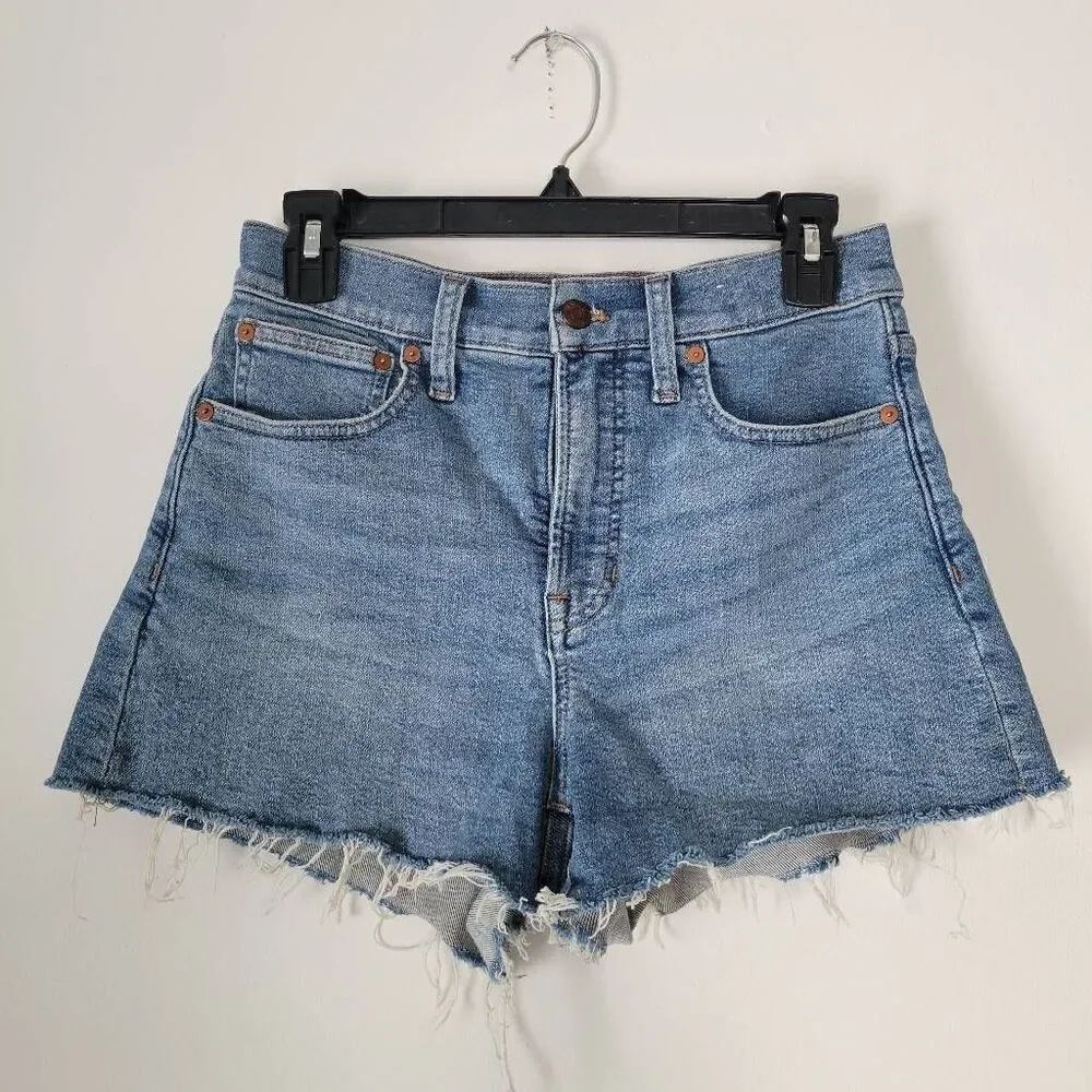 Madewell The Perfect Jean Short Size 26 High Rise Cutoff Denim Shorts Blue
